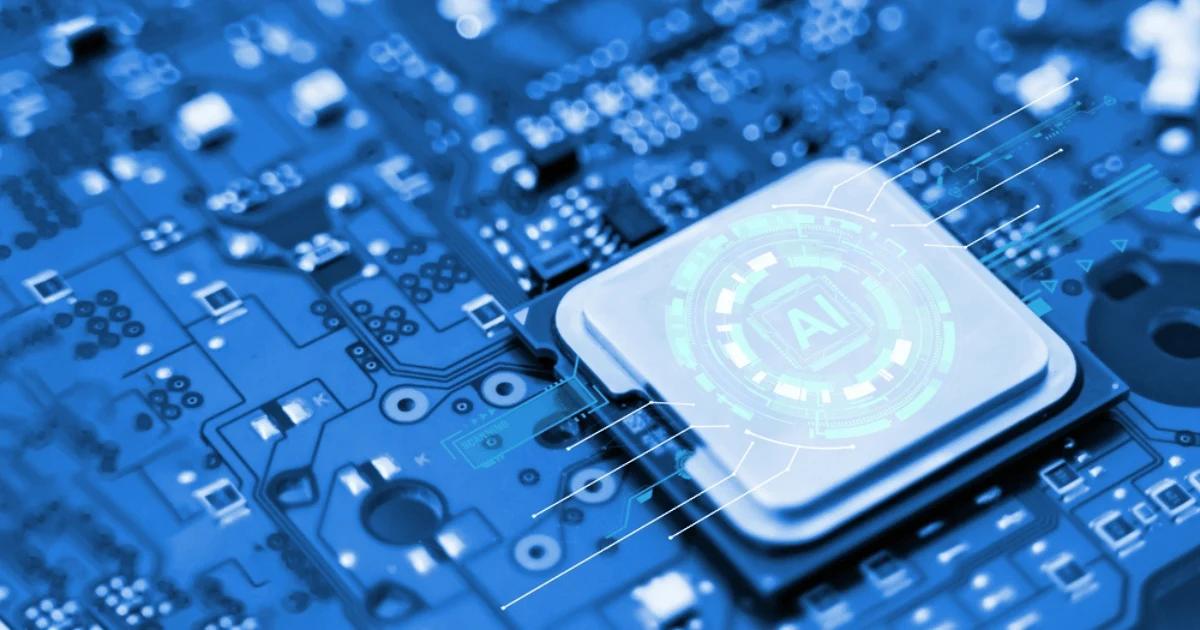 AI Chip Concept Blue